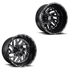 20x9 Fuel D581 Triton Black 11-up Gm Dually Super Single Wheels 8 Lug Set Of 6