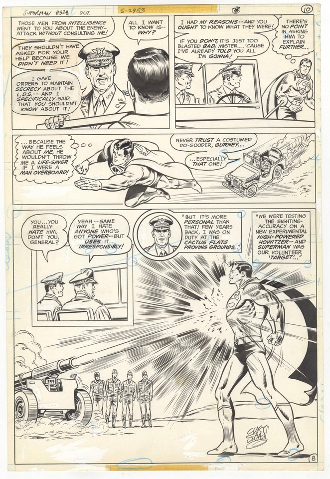 Superman #328 pg 8 Original Comic Art by Curt Swan Comic Art