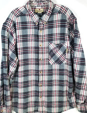 Woolrich-Mens Long Sleeve Button-Down Flannel Shirt-XL Extra Large-100 Cotton