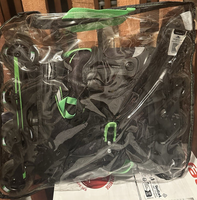 Sportplus Fitness-Skates schwarz/grün mit Tasche