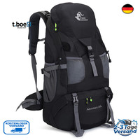 Bseash 50L Multifunktions Wanderrucksack Wasserfest Mit Schuhfach Schwarz
