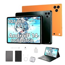 10.1" Android 14 Tablet 12GB 256GB HD Touchscreen Octa-core Processor 1920 1200