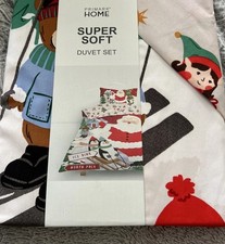 SET PIUMONE E FEDERA SINGOLO PRIMARK HOME CHRISTMAS 135x200cm NUOVO E CONFEZIONATO! 