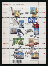 9037 — Netherlands — Sheet of 10 — 2000, Sail 2000, Amsterdam Harbor #1054 MNH