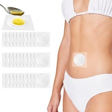 Castor Oil Belly Button Patches - 30 Pcs Organic Cotton Castor Oil