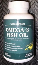 Omega-3 Fish Oil By Colon Broom! Exp 12/27! Lemon Flavor!