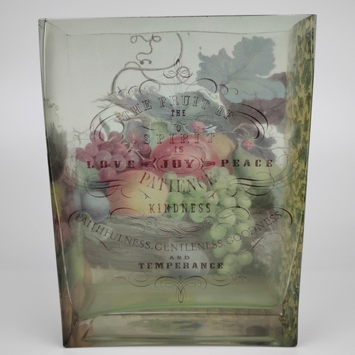 Fringe Studio Glass Vase Fruit of the Spirit Religious Christian Floral Grapes