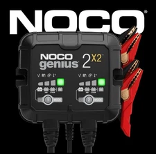 NOCO GENIUS2X2 2-Bank 4A (2A/Bank) 6V/12V Smart Battery Charger and Maintainer