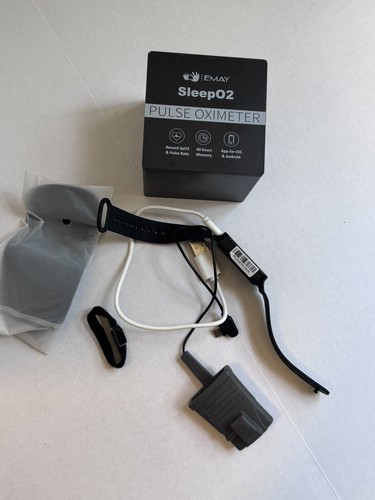 SleepO2 Wrist Recording Pulse Oximeter Continuous Oxygen Monitor Tracking (Used)