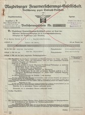 Hanau 1933 Police Fire Versicherung MAGDEBURGER Frankfurt RAR