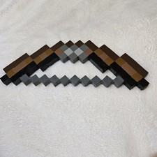 Minecraft-Style Pixelated Bow Prop, Brown/Gray/Black, One Size