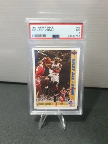 1991 Upper Deck Basketball Card - #69 Michael Jordan PSA 7 NM