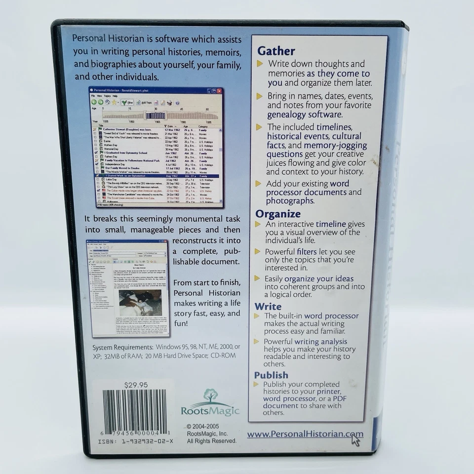 Personal Historian Personal And Family History Writing Software Organize Publish - Image 4 of 4