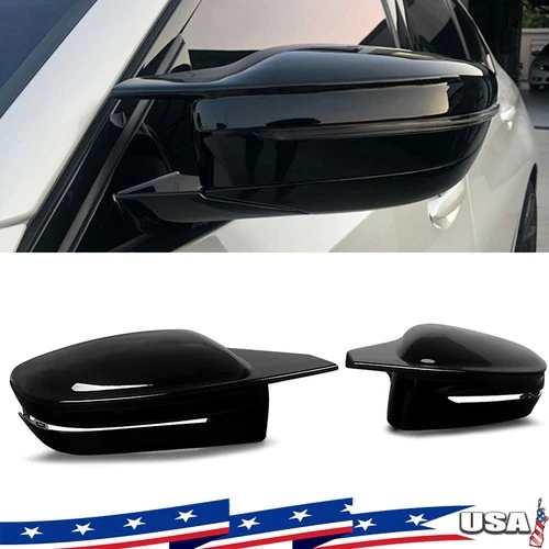 M Style Glossy Black Side Mirror Cover Caps For BMW 4 Series G22 G23 G26 2021-up