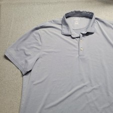 Johnnie-O Mens XXL Performance Polo Shirt Lake Blue Gray Short Sleeve Golf