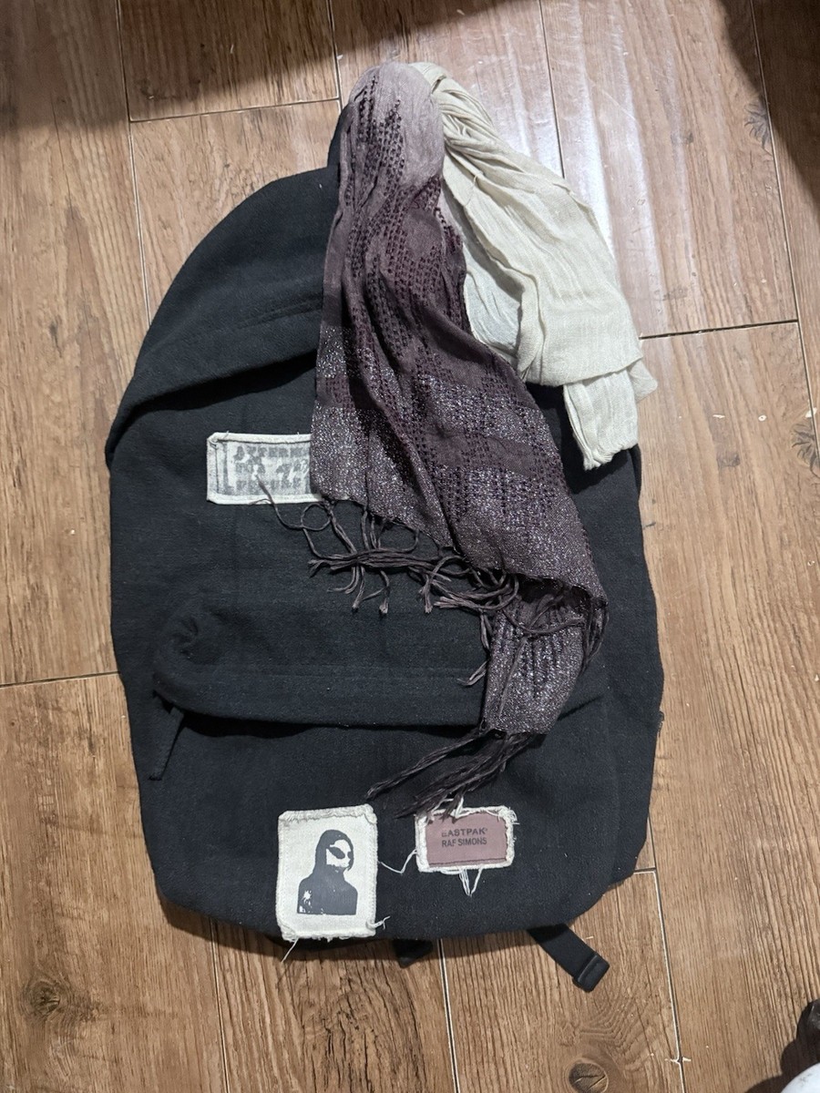 Raf Simons × Eastpak Patch wool Backpack AW08 with scarf | eBay