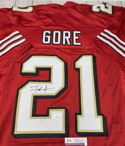 Maillot San Francisco 49ers Signé Frank Gore - Noir - Authentifié JSA COA - Football Américain
