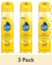 Pledge Enhancing Polish, Furniture & Wood Spray, Lemon Scent, 9.7Oz (Pack of 3)