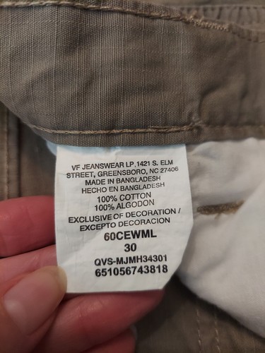Wrangler Rip Stop Loose Fit Cargo Shorts Beige 9" Inseam NEW WITH TAGS - Picture 8 of 15