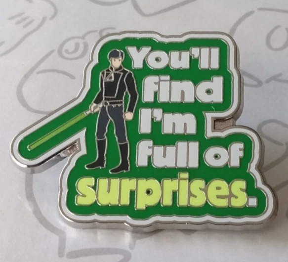 Luke Skywalker I'm Full of Surprises Star Wars Movie Quotes Mystery Disney Pin