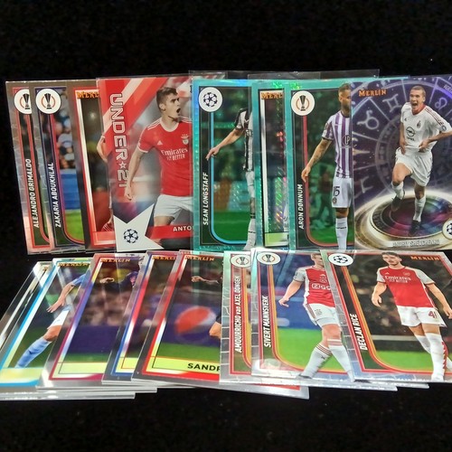 Panini Merlin Football Cards Bundle UCC Arsenal Rice Shevchenko Gabi Parallels