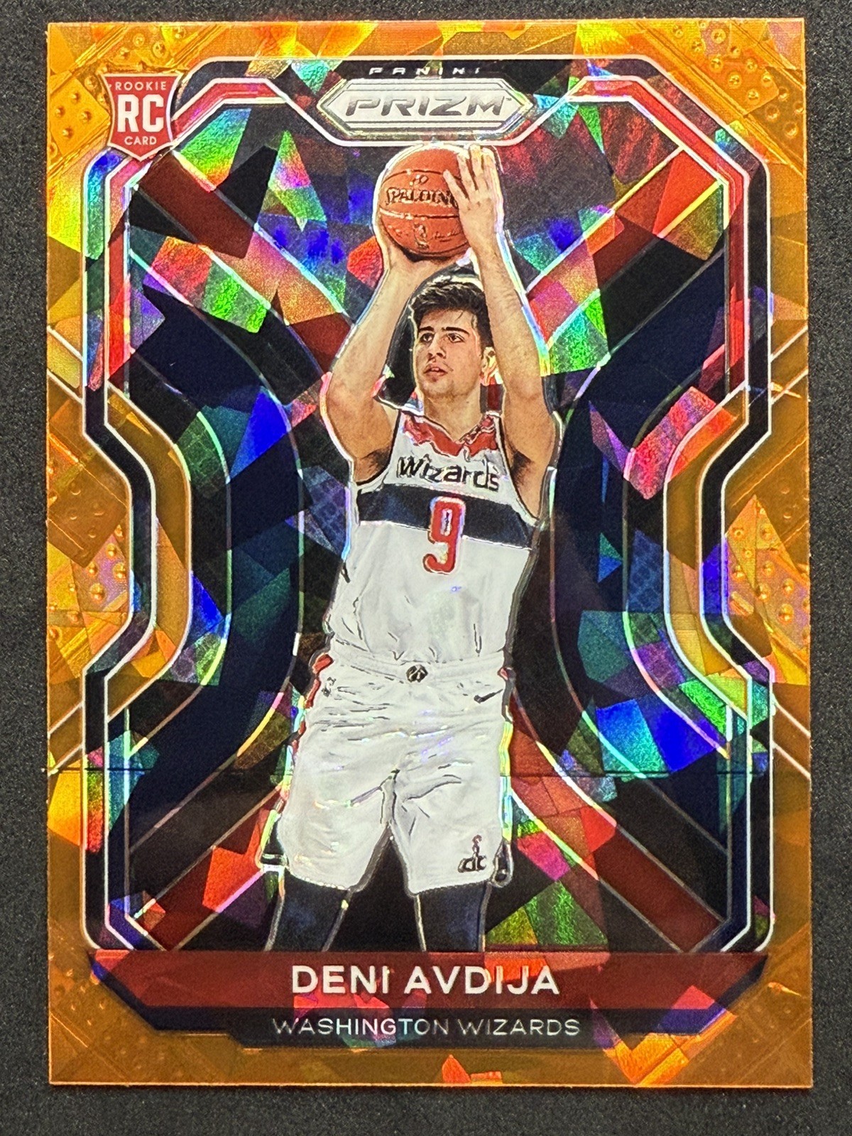 Deni Avdija 2020-21 Panini Prizm Orange Ice Prizms RC Washington Wizards