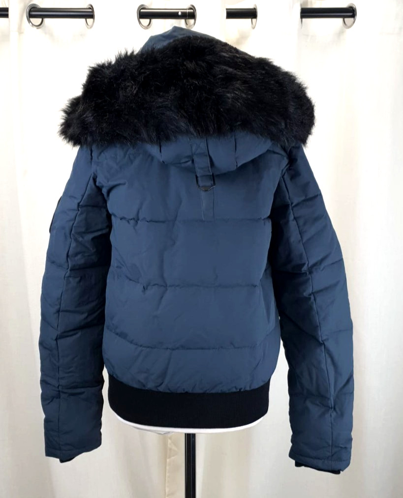 Superdry Everest Ella Bomber Jacket Teal Size S / 10 Uk Rrp £119.99 CR066 HH 01 image 3