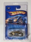 Vintage 2005 Hot Wheels Gold Dodge Tomahawk Motorcycle 1:64 With Protector