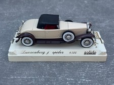 SOLIDO DIECAST TOY CAR DUESENBERG J SPIDER #4035 BEIGE & BROWN SHELF MANTLE BOX