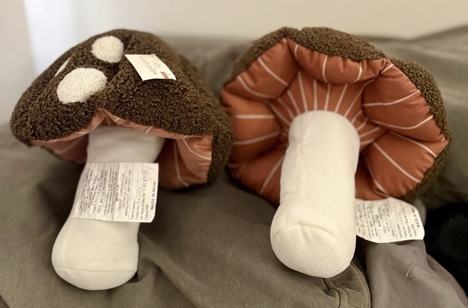 Mushroom Novelty Pillow 11x11 Mushroom Throw Pillow Mushroom Stuffed Pillow - Image 4 of 4