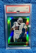 2013 Panini Select Cam Newton #79 Green Prizm /15 PSA 9