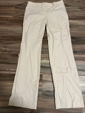 J. Crew Cafe Trousers Mid Rise Cotton Blend Cream Women’s Sz. 4 Minimal NWT