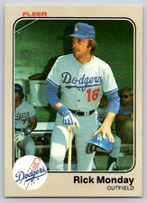 1983 Fleer - Rick Monday #213 - *Near Mint-Mint*