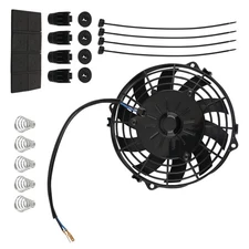 Electric Cooling Fan Kit 8.27" 800CFM for Universal Vehicle System Black