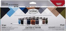 Testors Military Flat Enamel Paint Set 8 Colors  Thinner - Hobby and
