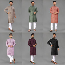 Indian Pure Cotton Kurta Pajama For Men s Wedding Wear Fancy Reyon ReadyMade