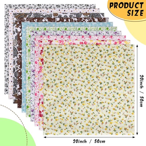 70 Pcs Cotton Fat Quarters - Vibrant Quilting Fabric Bundles for Fashion Crafts - Picture 4 of 9