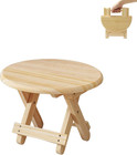 Mini Klapphocker Aus Holz. Reisesitz, Runder Kinderhocker, Tragbarer Fußhocker F