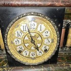 Antique Victorian Mechanical Mantel Clock, Ornate Columns, Metal Feet, Multicol… — photo 2