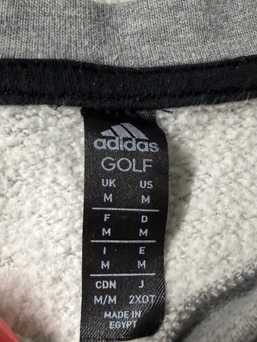 Pull de golf Adidas sweat gris manches longues logo graphique femme athlétique - Photo 6/8