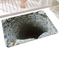 3D Optical Illusion Rug - Vortex & Bottomless Hole Design Non-Slip Doormat 