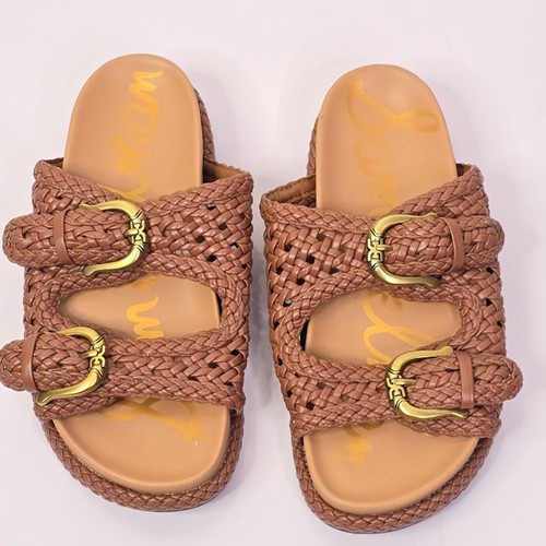 Sam Edelman Reid Brown Woven Sandals