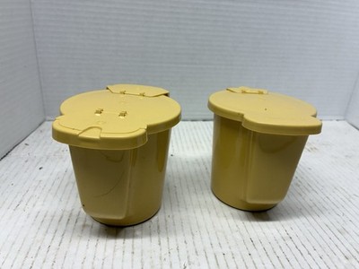 Vintage Tupperware Harvest Gold 577-9 Sugar Bowl & 574-11 Creamer Set