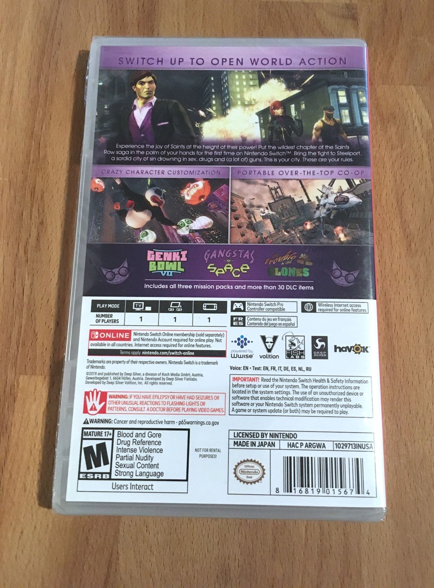 Saints Row - The Third - Nintendo Switch for sale online | eBay