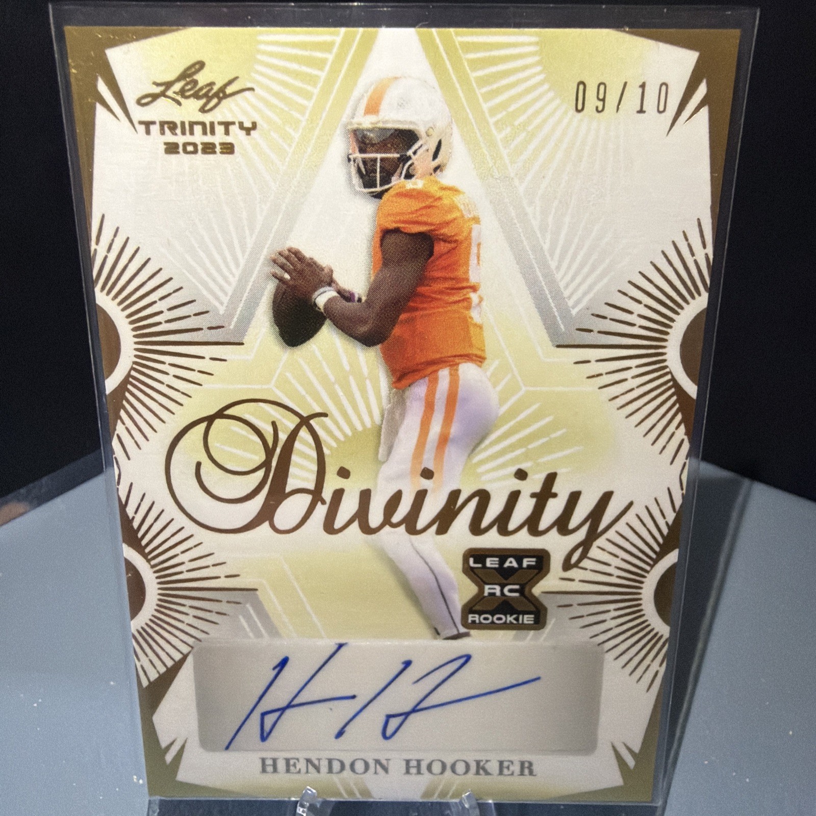 Hendon Hooker Leaf Trinity Divinity Autographs #DHH1 Base