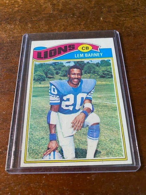 1977 Topps - Lem Barney #433 - FREE SHIPPING