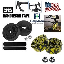 2Pcs Ebike Bike Bicycle Self-Adhesive EVA Anti Slip Handlebar Tape Bar Grip Wrap