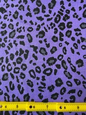 PURPLE CHEETAH LEOPARD ANIMAL SKIN 100 Cotton FABRIC MATERIAL SEWING 32" PIECE