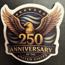 USA 250th Anniversary Sticker Eagle 2  Souvenir Decal America Liberty Freedom