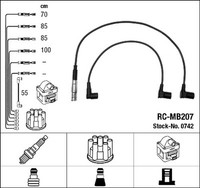 Ngk ZüNdleitungssatz 0742 FüR Mercedes C124 W124 190 W461 W201 Klasse S124 W460
